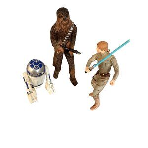 VTG Hallmark Star Wars Collectible Ornaments Chewbacca R2D2 Luke Skywalker 99-01